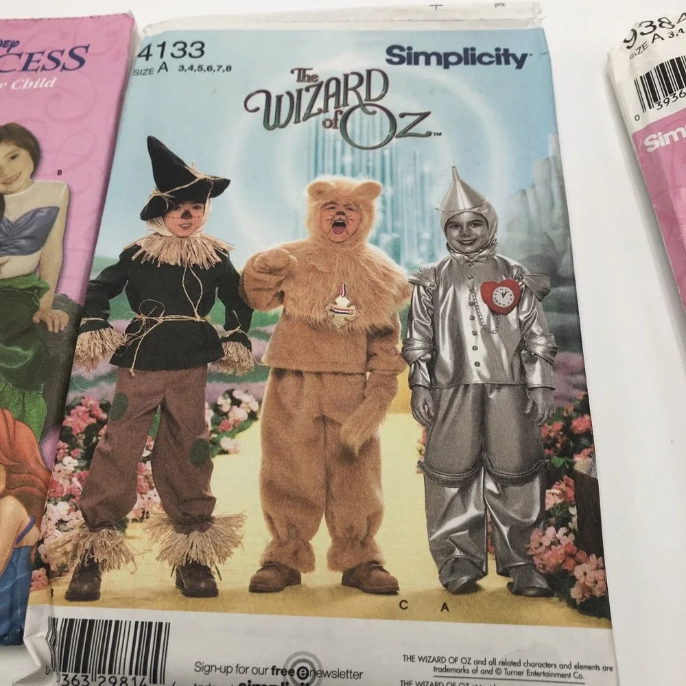 Simplicity Halloween Costume Patterns Princess Wizard Of Oz‎ Ninja Scream Wizard